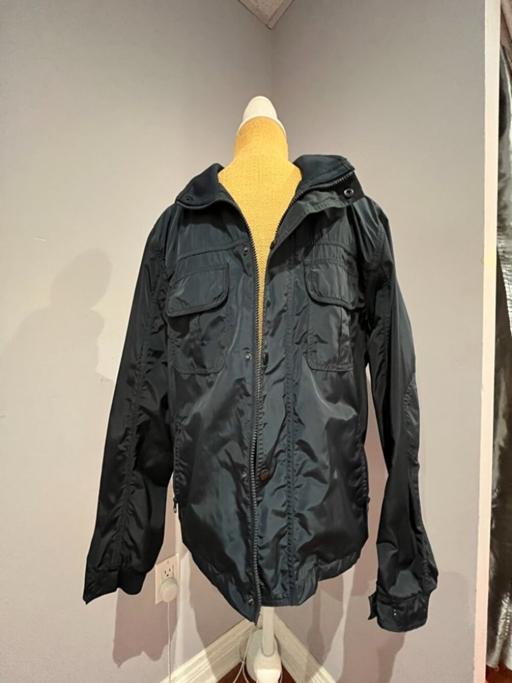 Matinique Copenhagen Declan Jacket Mens Small S Dark Blue Technical Field Coat